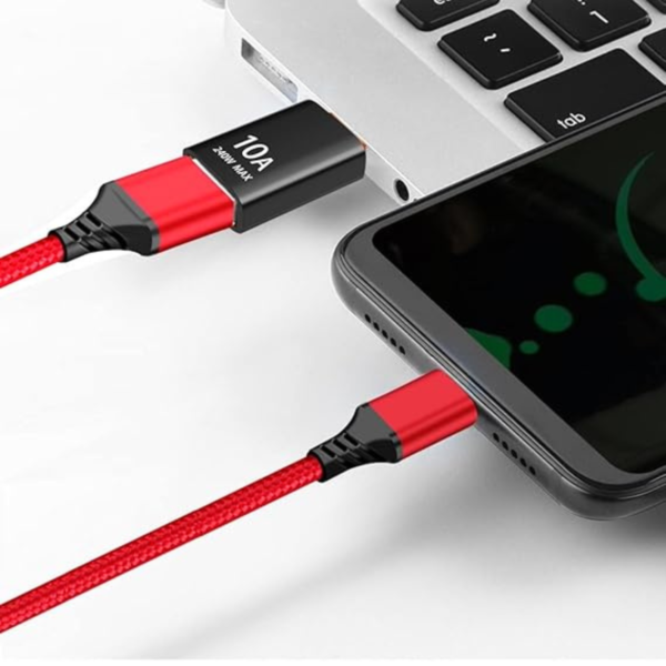 محول USB-C إلى USB - موصل USB Type C (ذكر) إلى USB 3.2 (أنثى) محول OTG لنقل البيانات والشحن وربط منافذ Type C وUSB A –