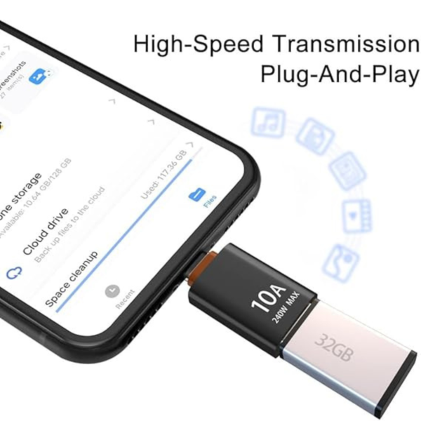 محول USB-C إلى USB - موصل USB Type C (ذكر) إلى USB 3.2 (أنثى) محول OTG لنقل البيانات والشحن وربط منافذ Type C وUSB A –