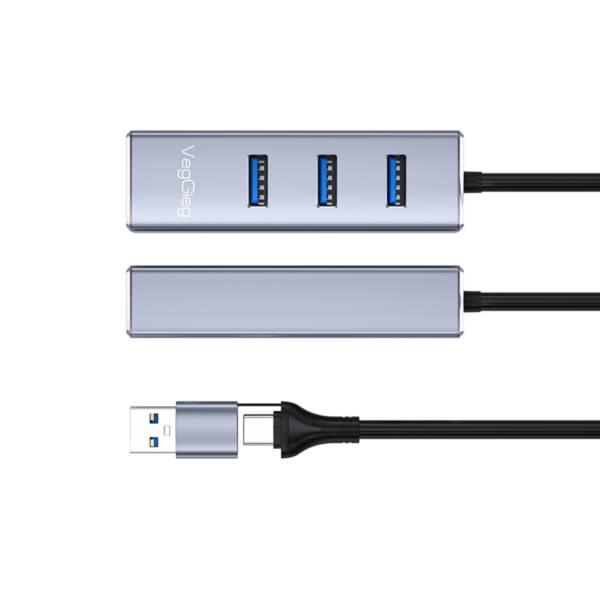 محول  USB A و TYPE C إلى 4 منافذ
