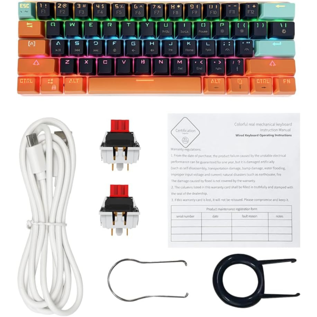  كيبورد SHANGZHAOYUAN 60% - MK610 Gray