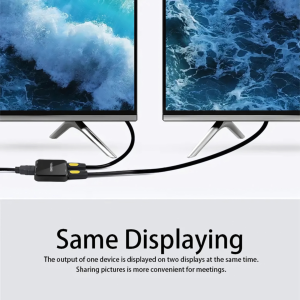 محول HDMI 4K 60Hz (1 مدخل × 2 مخارج)