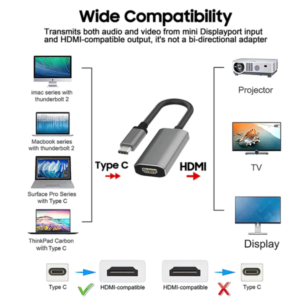 محول تايبسي إلى HDMI بدقة  4K 60Hz