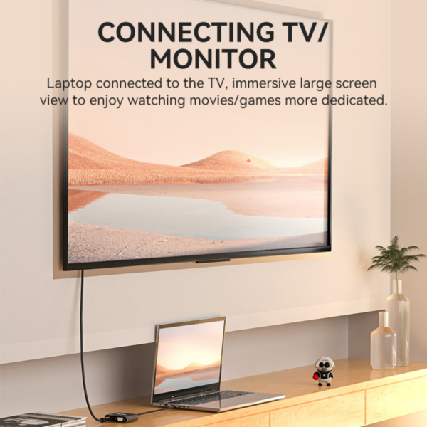 محول 2 في 1 USB 3.0 إلى HDMI و VGA مع مخرج مزدوج بدقة 1080P