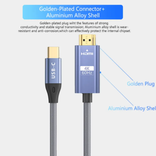 كيبل تايبسي إلى HDMI بدقة 4K 60 Hz