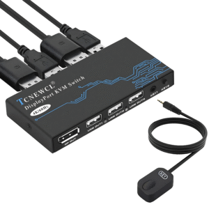 جهاز TCNEWCL – KVM بمنفذي DisplayPort