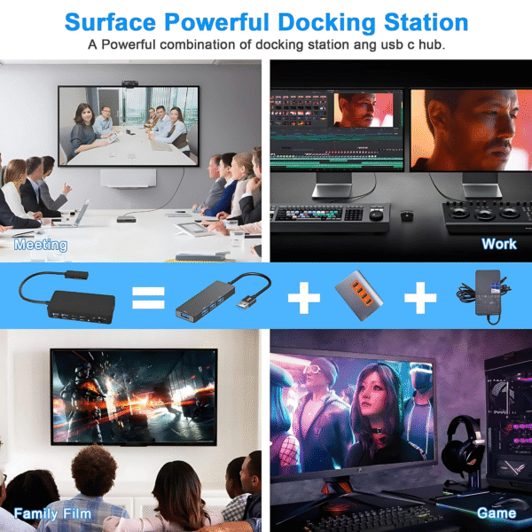 دوك ستايشن 12 في 1 لأجهزة Surface