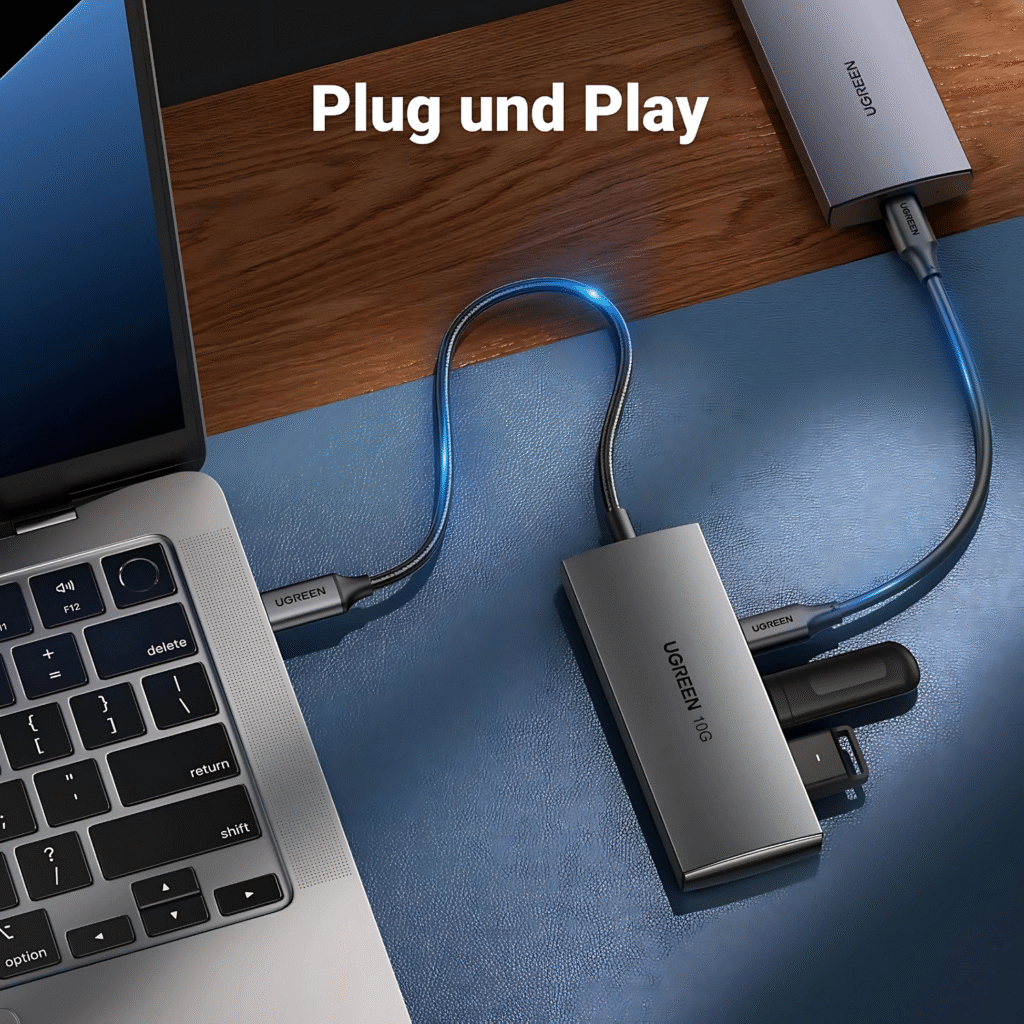 أدابتر UGREEN منافذ USB-C بسرعة 10Gbps