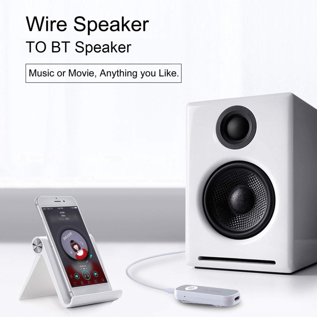 مستقبل بلوتوث لاسلكي مع ميكروفون ويدعم المكالمات بدون استخدام اليدين FLANG GS1 