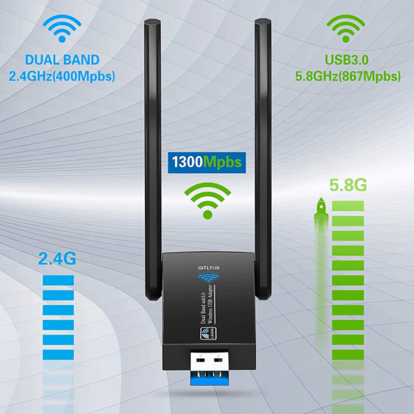محول واي فاي AC1300 WiFi Adapter