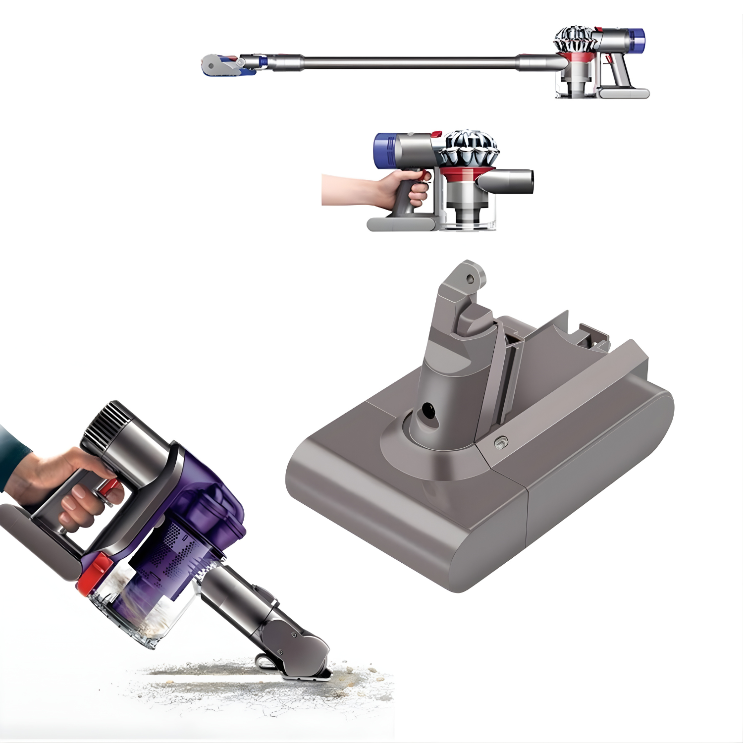 بطارية بديلة ARyee متوافقة مع دايسون Dyson DC62 / DC59 / DC58 / DC61 / V6