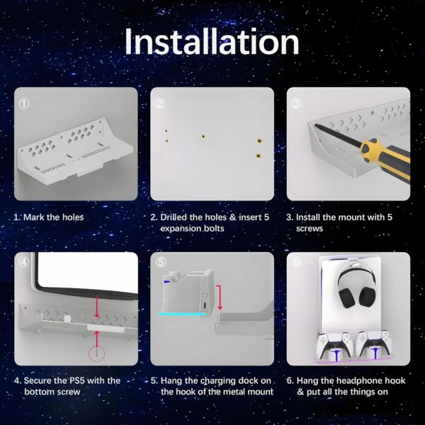 حامل حائط لجهاز PlayStation 5