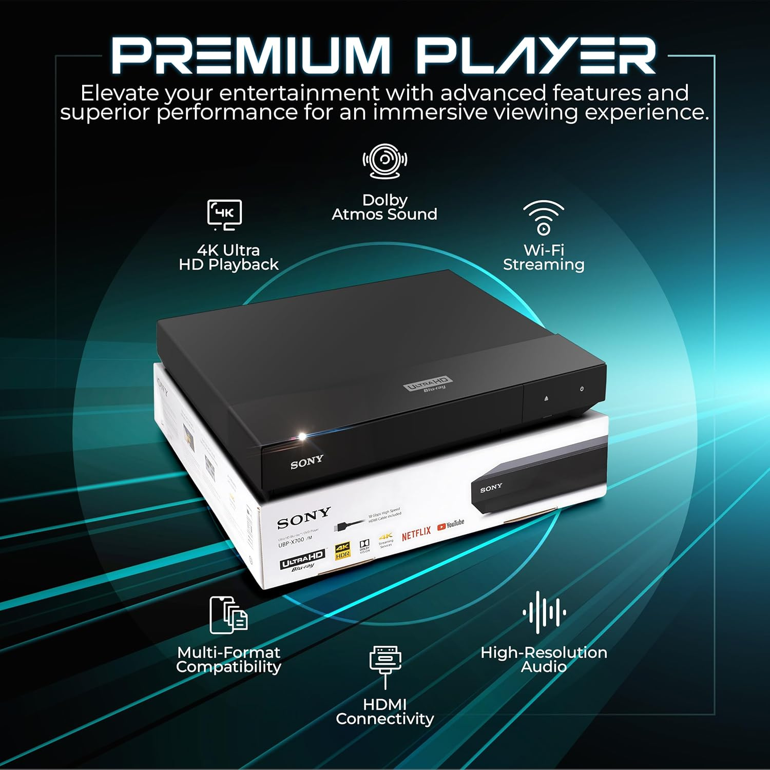 مشغّل أقراص Sony 4K Blu-ray UBP-X700M من ZDIRECT – تجربة سينمائية في بيتك