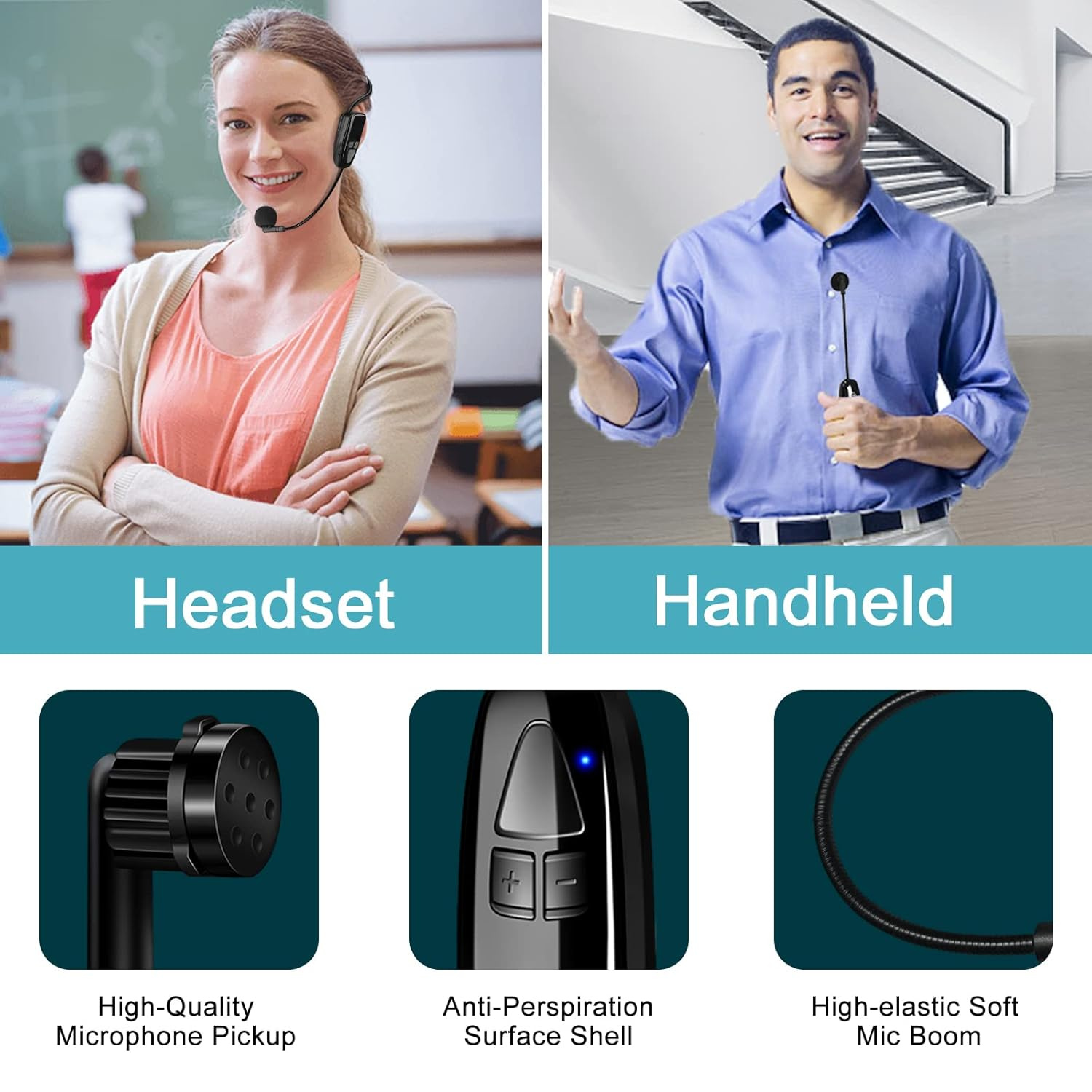 ميكروفون XIAOKOA اللاسلكي بتقنية 2.4G