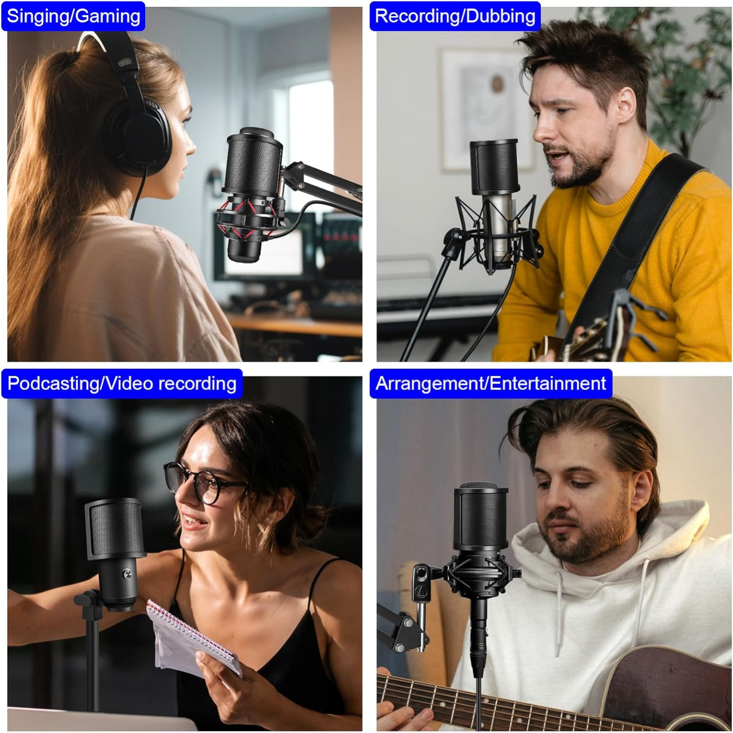 فلتر ميكروفون Aokeo ثلاثي الطبقات – حماية صوتك من التشويش والفرقعات