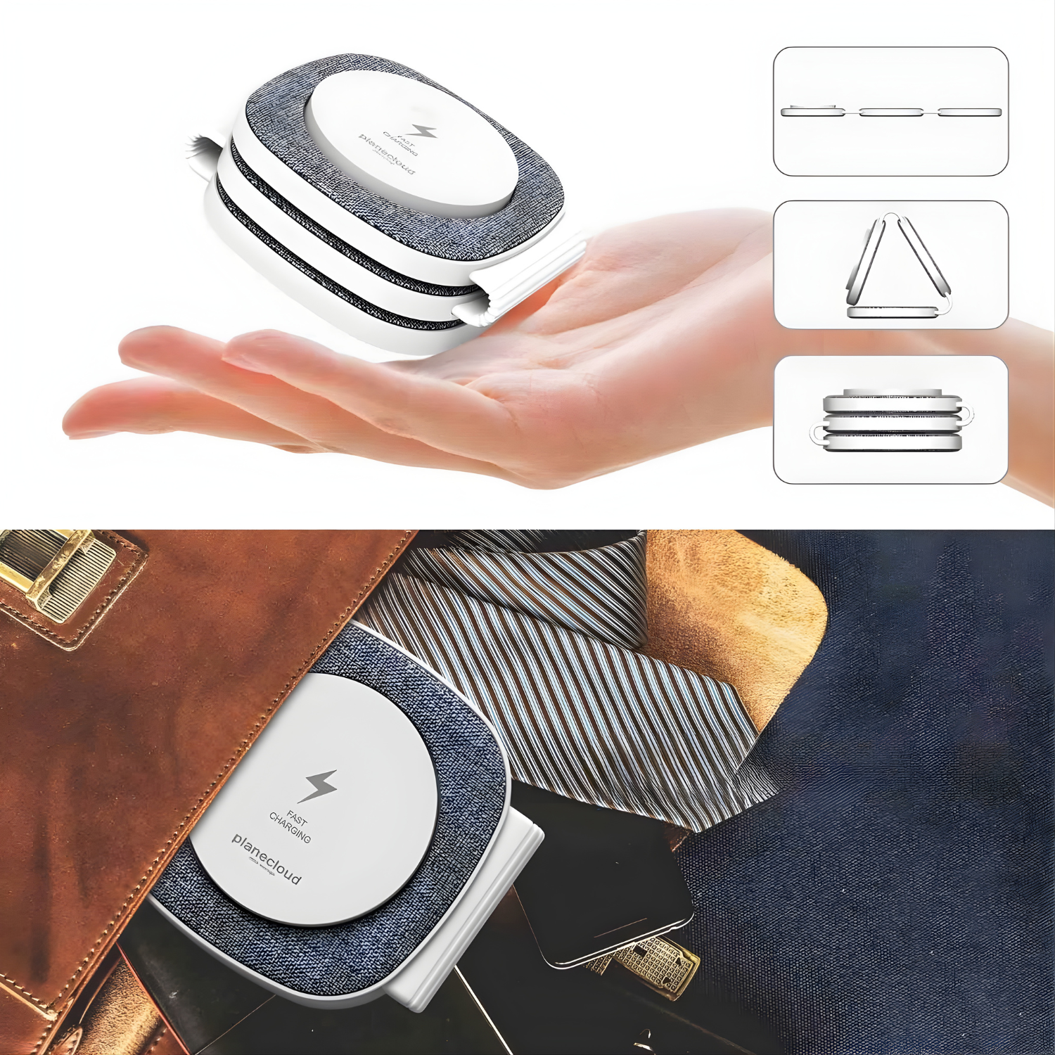 شاحن لاسلكي 3 في 1 Foldable Magnetic