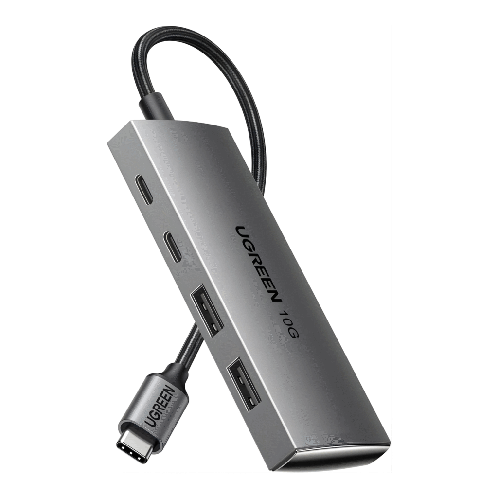 موزّع المنافذ UGREEN USB-C Hub بسرعة 10Gbps (4 منافذ – 2 USB-C + 2 USB-A)