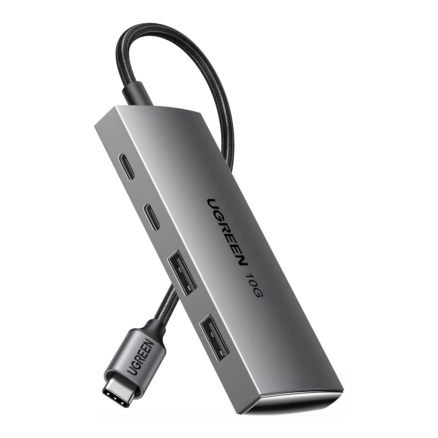 موزّع المنافذ UGREEN USB-C Hub بسرعة 10Gbps (4 منافذ – 2 USB-C + 2 USB-A)