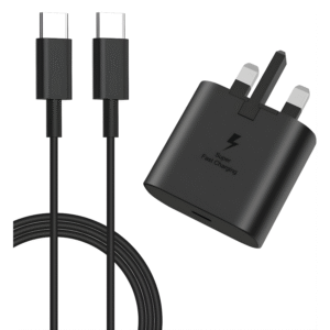 شاحن سريع 25W من GCSTNN – شحن فائق السرعة لأجهزة Samsung S25 Ultra / S24 / S23 / Z Fold / Z Flip مع كيبل Type-C بطول 2 متر – تقنية PPS و PD 3.0