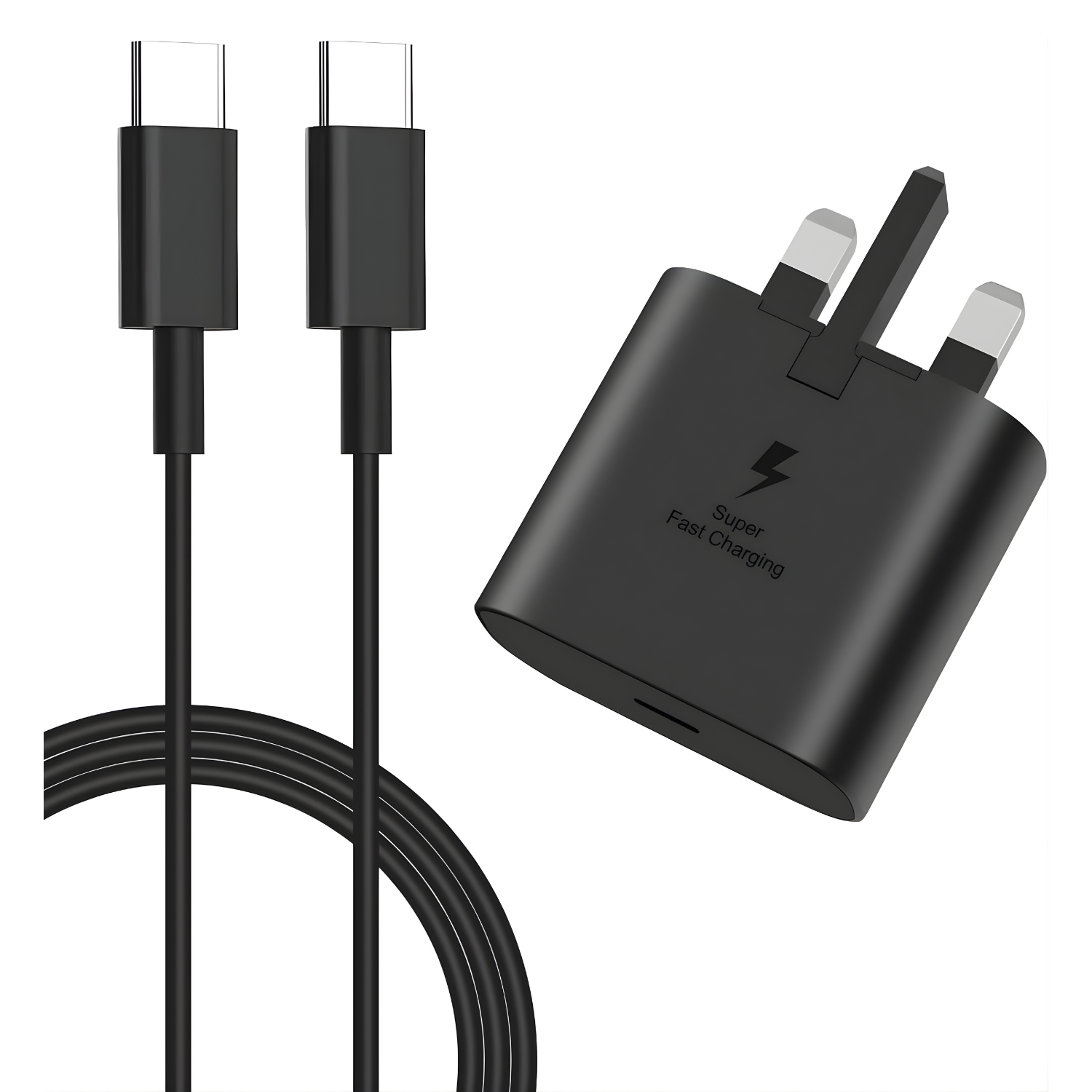 شاحن سريع 25W من GCSTNN – شحن فائق السرعة لأجهزة Samsung S25 Ultra / S24 / S23 / Z Fold / Z Flip مع كيبل Type-C بطول 2 متر – تقنية PPS و PD 3.0