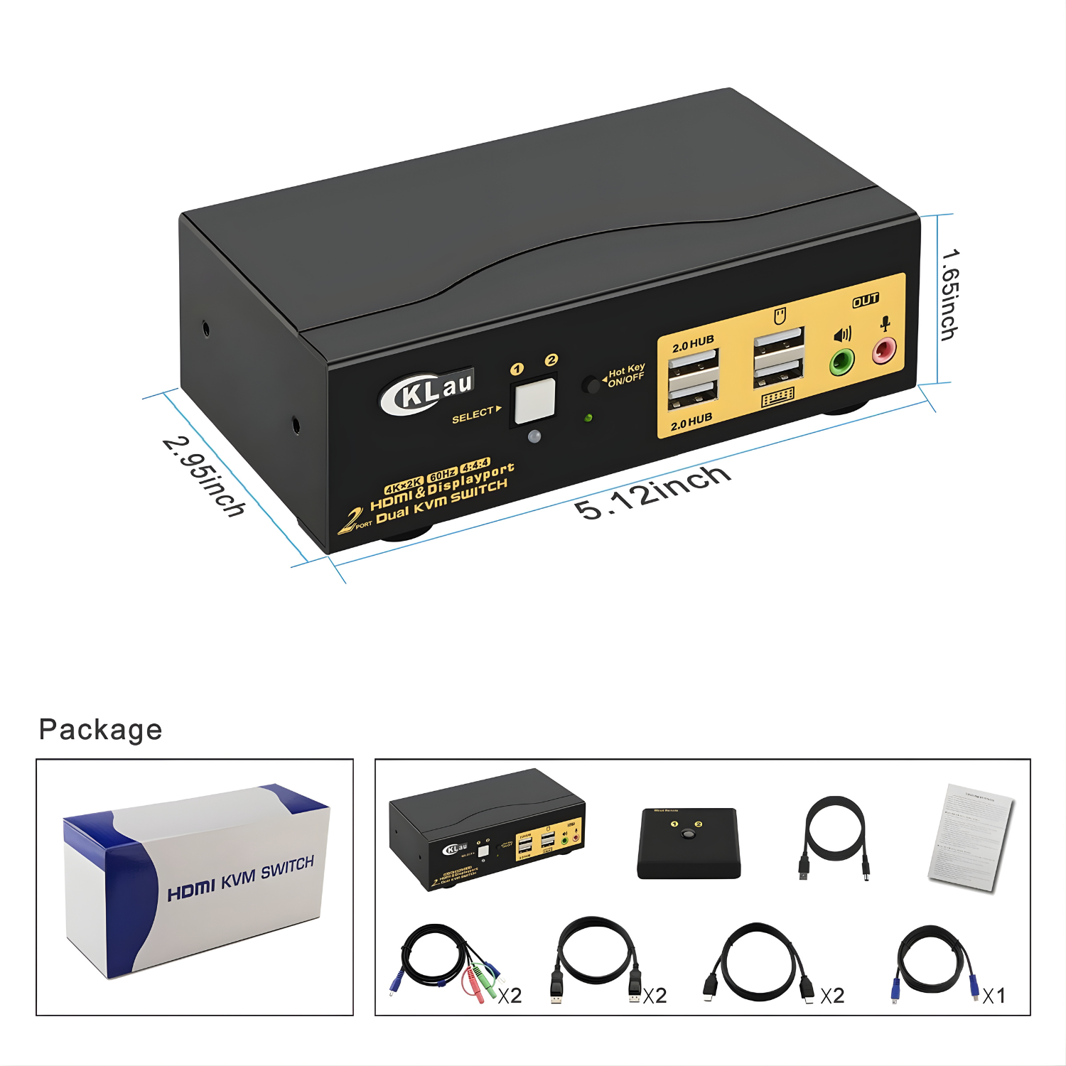 جهاز CKLau KVM Switcher 4K@60Hz - الصورة 2