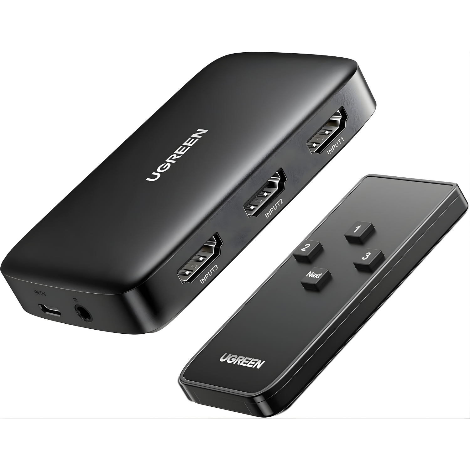 موزع HDMI بثلاثة مداخل إلى مخرج واحد بدقة 4K مع ريموت