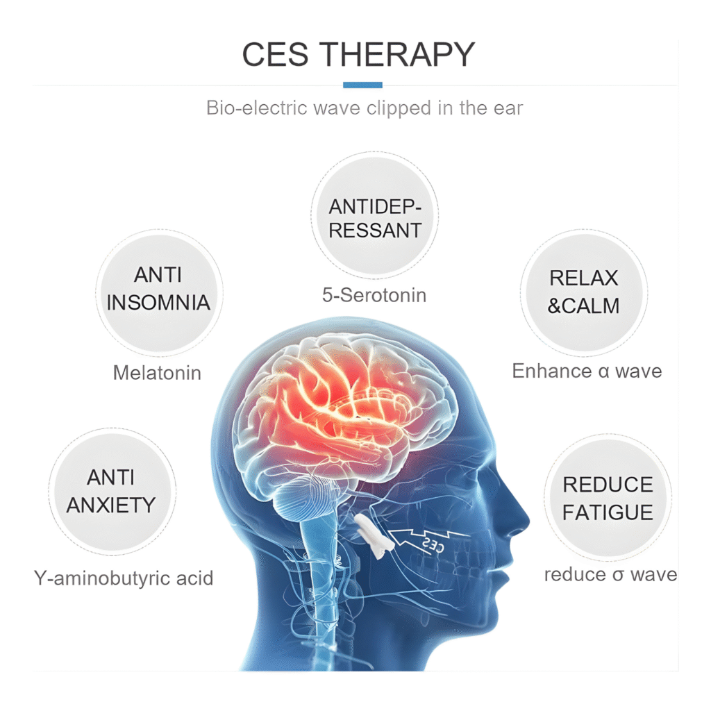 جهاز KTS لمساعدة النوم وعلاج الأرق – CES Therapy لتنشيط الدماغ وتخفيف الصداع KTS Sleep Aid Machine