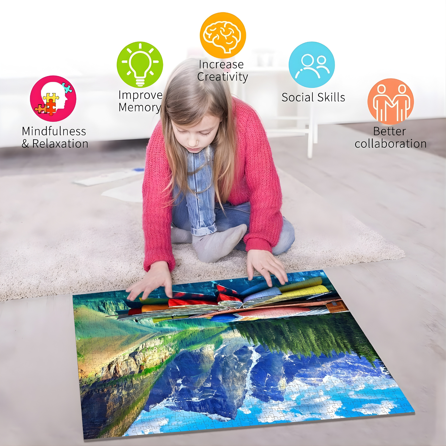 بازل HUADADA – منظر قوارب بحيرة مورين (1000 قطعة)