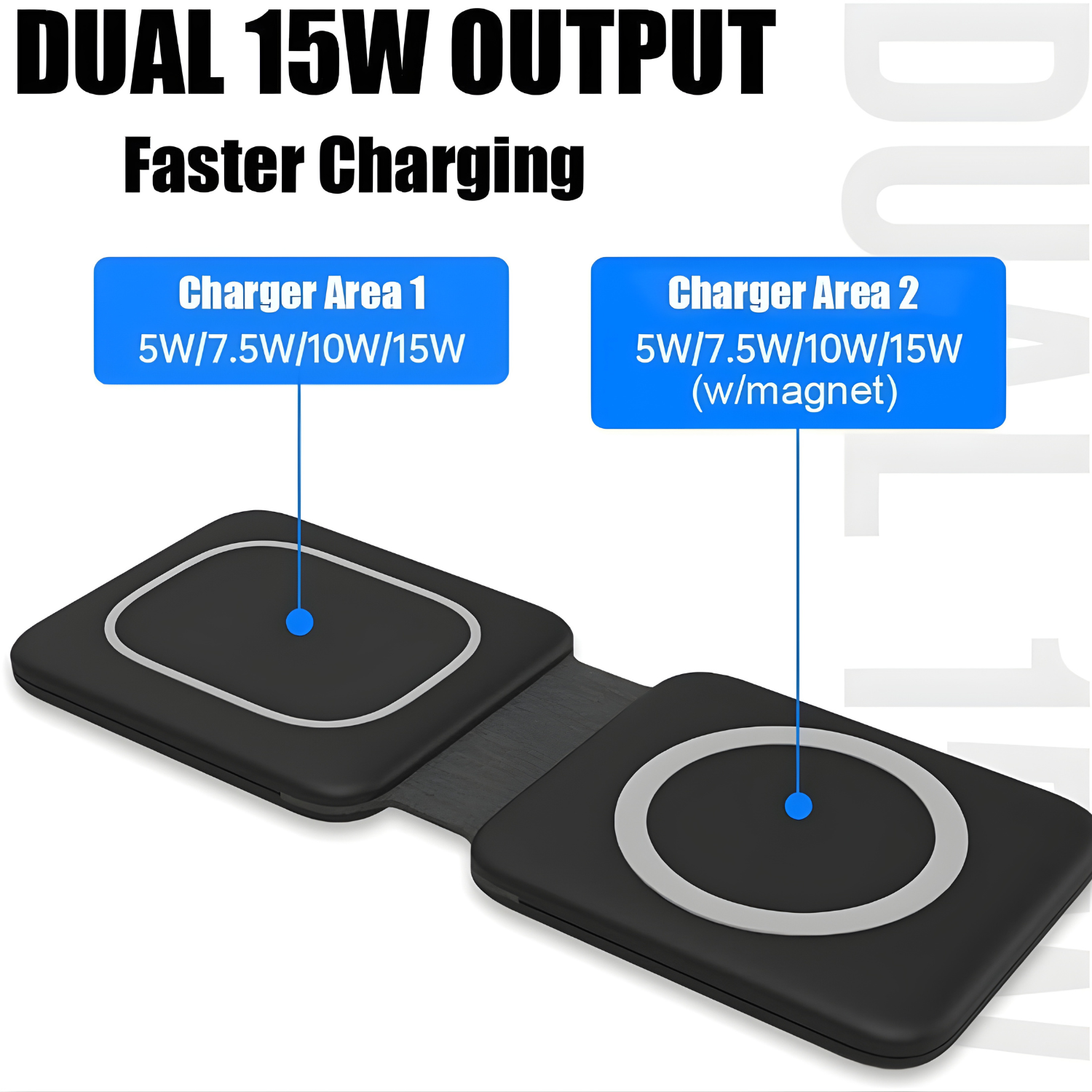 شاحن لاسلكي مغناطيسي قابل للطي - الصورة 2