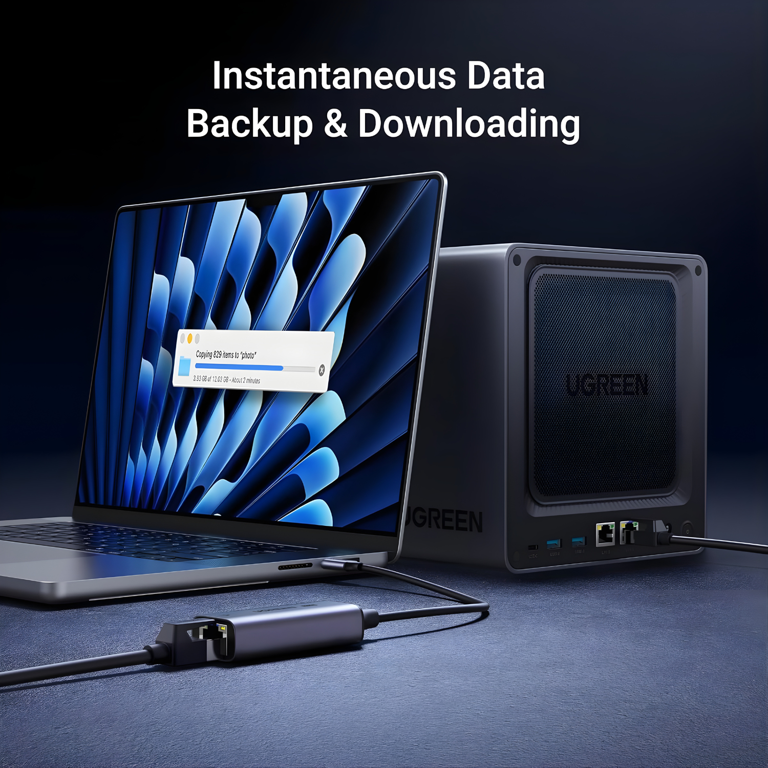 محول UGREEN USB-C إلى Ethernet بسرعة 2.5G