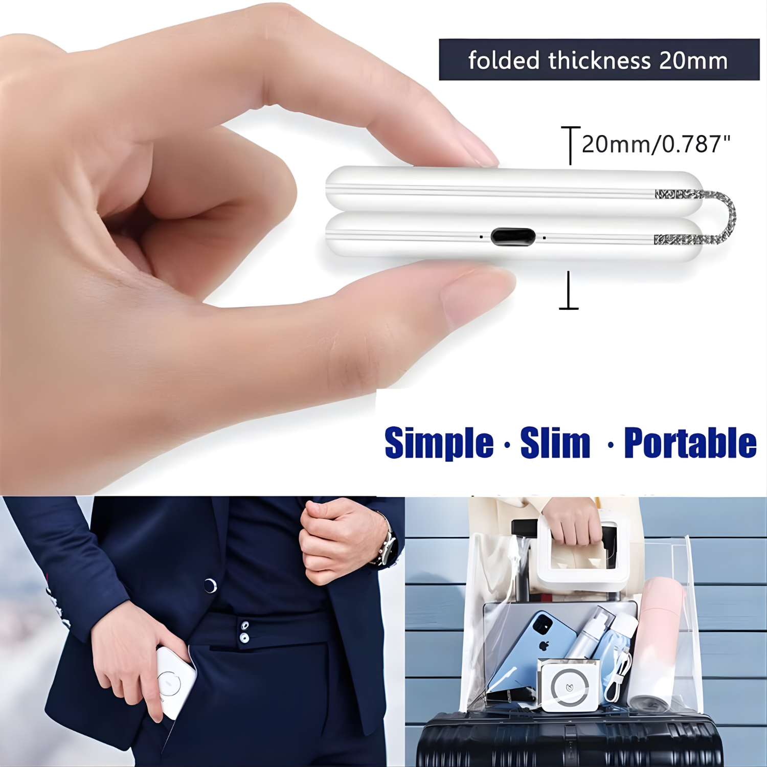 شاحن لاسلكي مغناطيسي قابل للطي