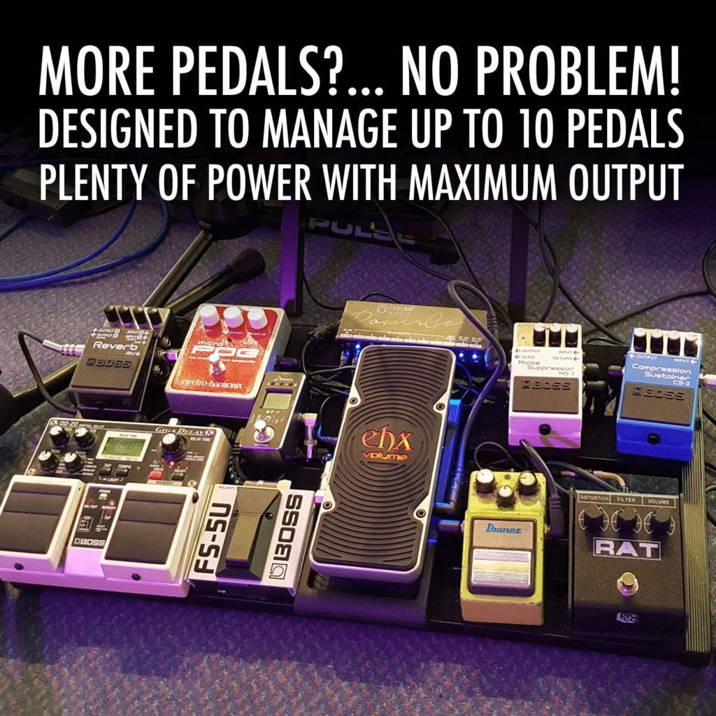 وحدة تزويد الطاقة المعزولة من Nordell – 10 مخارج لتشغيل دواسات الجيتار (9/12/18V) وحدة Nordell Original Premium Power Supply