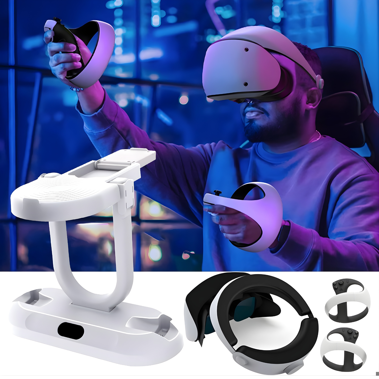 قاعدة شحن يد تحكم PSVR2 من KjH