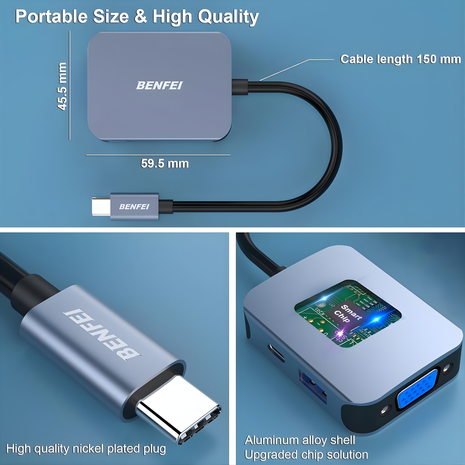 أدابتر BENFEI USB-C Hub - الصورة 5