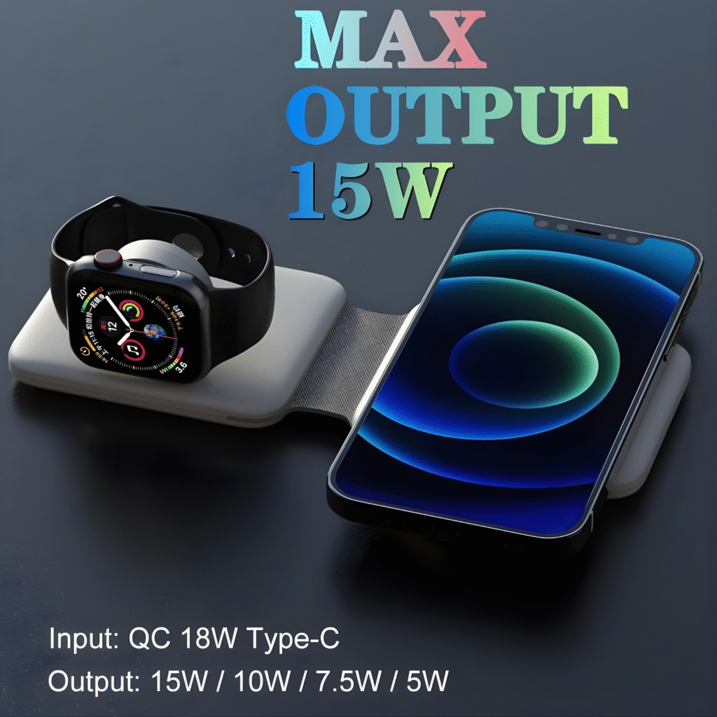 شاحن لاسلكي مغناطيسي قابل للطي 