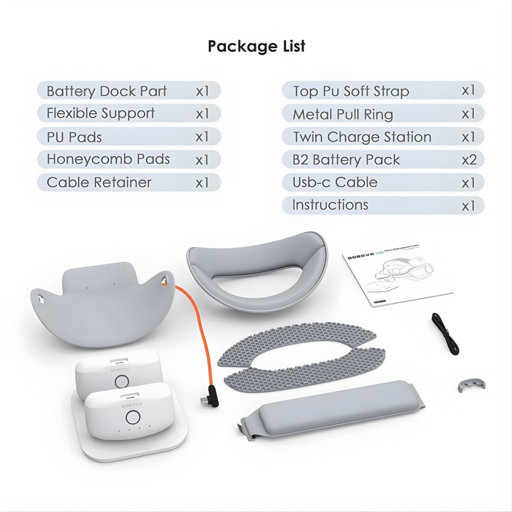 BOBOVR BD2-P4 – مجموعة ترقية البطارية المزدوجة متوافقة مع Pico 4 Pro VR Headset