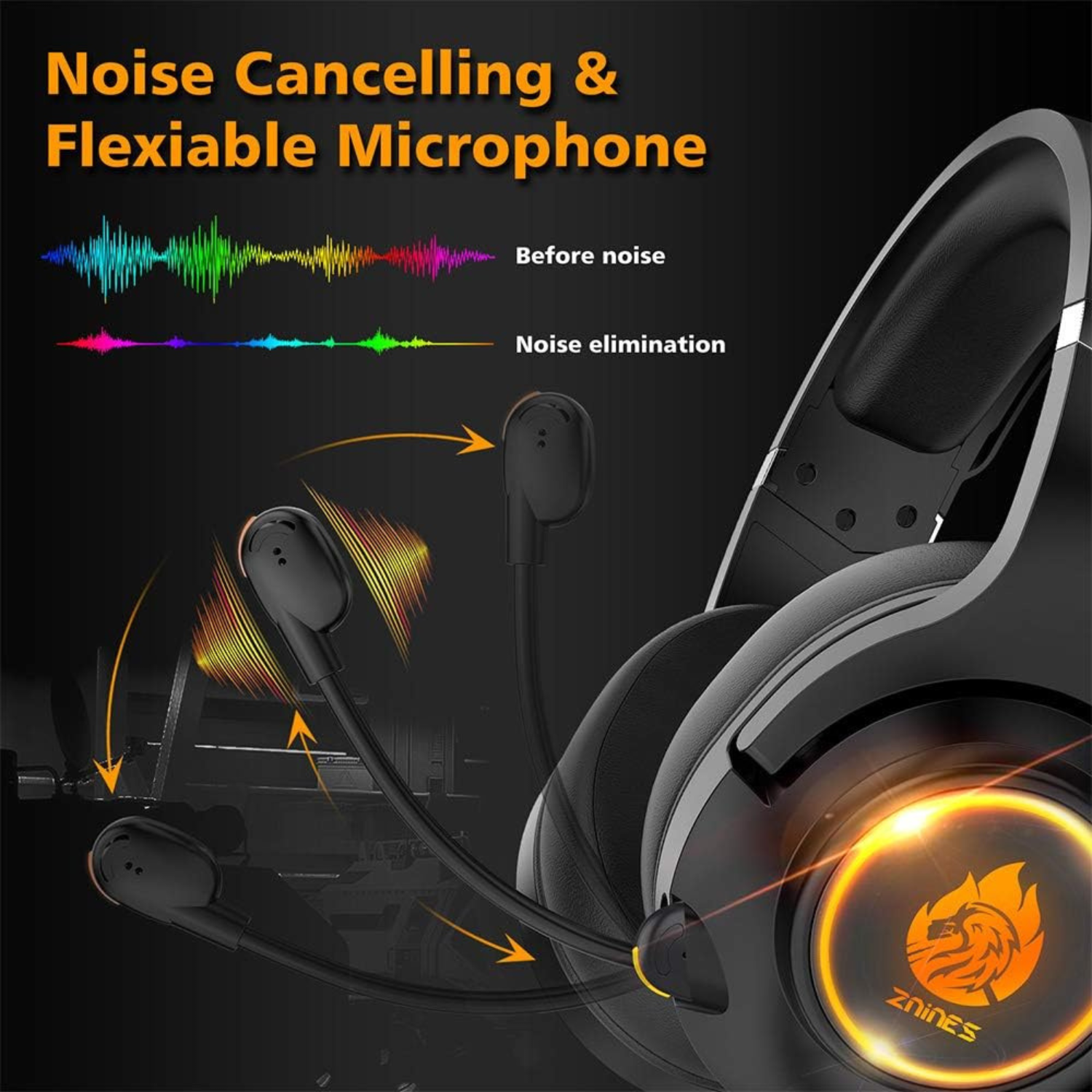 سماعة الألعاب Znines T1 – صوت محيطي واقعي وراحة فائقة
