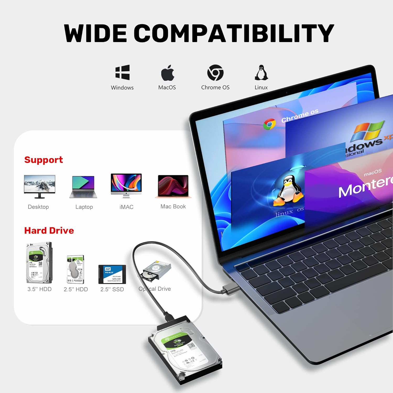 محول Unitek USB إلى SATA – توصيل سريع وعملي لأقراص التخزين