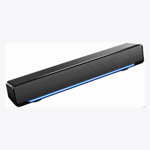 سبيكر كمبيوتر Sound Bar بصوت محيطي 3D – سلكي USB مع إضاءة LED ومكبرين قويين للابتوب والكمبيوتر