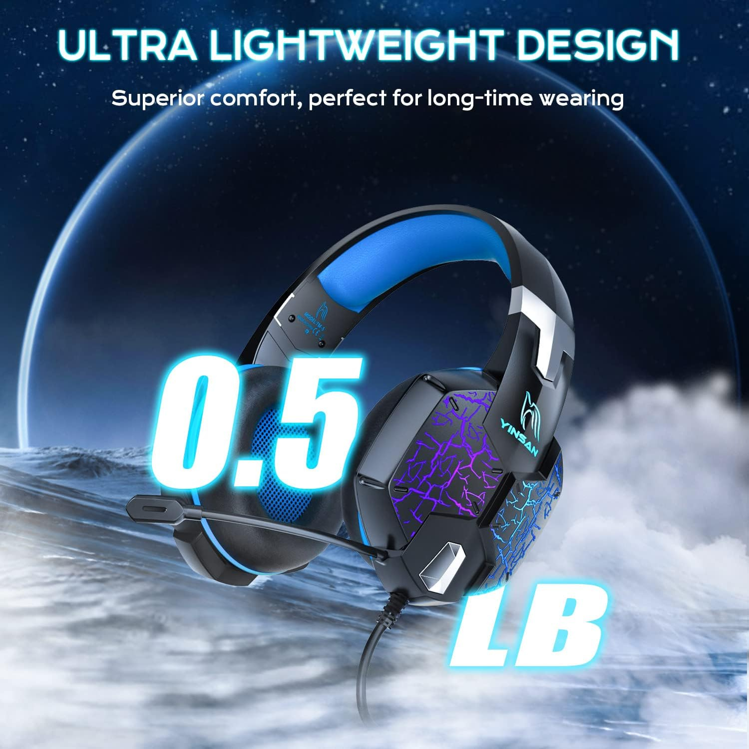 سماعة الألعاب YINSAN TM5 – صوت محيطي وتجربة غامرة