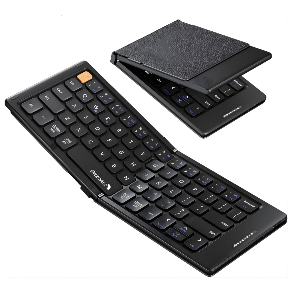 كيبورد محمول ProtoArc XK04 لوحة مفاتيح بروتو آرك قابلة للطي – صغيرة، محمولة، وعملية للسفر