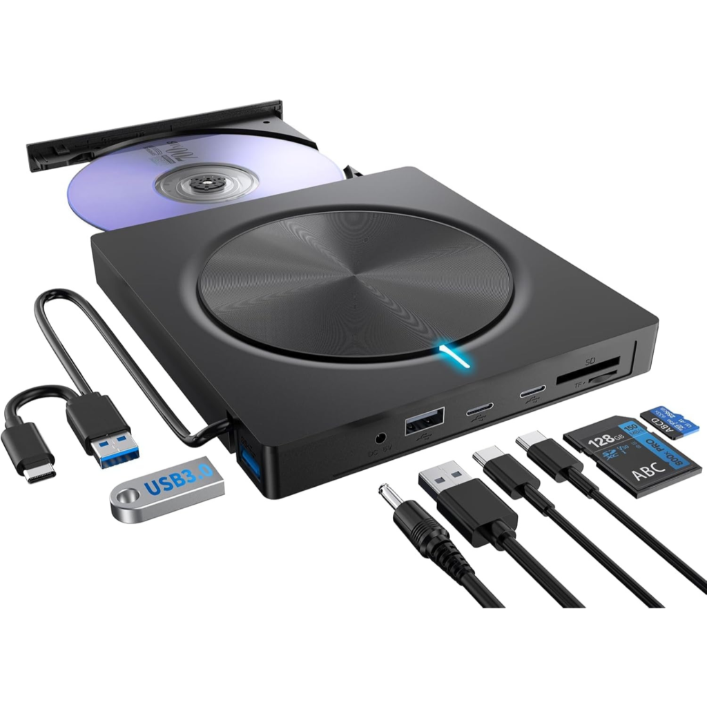 مشغل أقراص CD/DVD خارجي USB 3.0