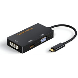 أدابتر  USB-Cمتعدد المنافذ 3-في-1 من CableCreation (HDMI + DVI + VGA)