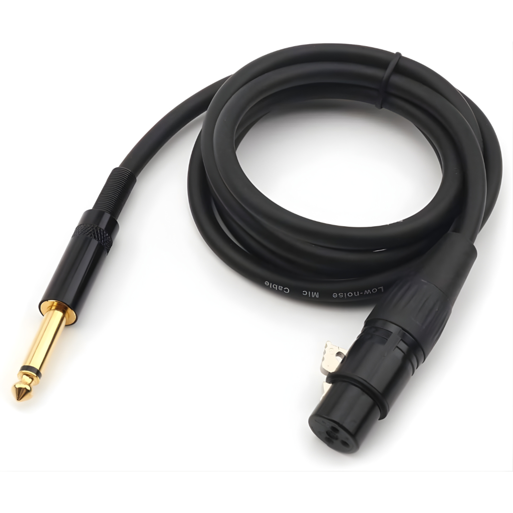 كابل صوت NANYI من 6.35 مم (¼ إنش) TS ذكر إلى XLR أنثى – بطول 3 متر