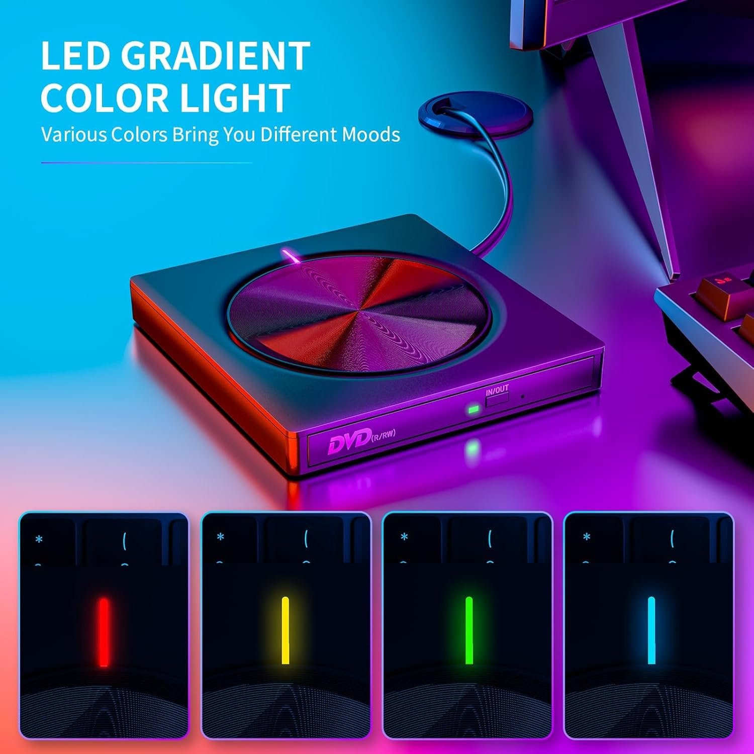 مشغل أقراص CD/DVD خارجي USB 3.0 - الصورة 2