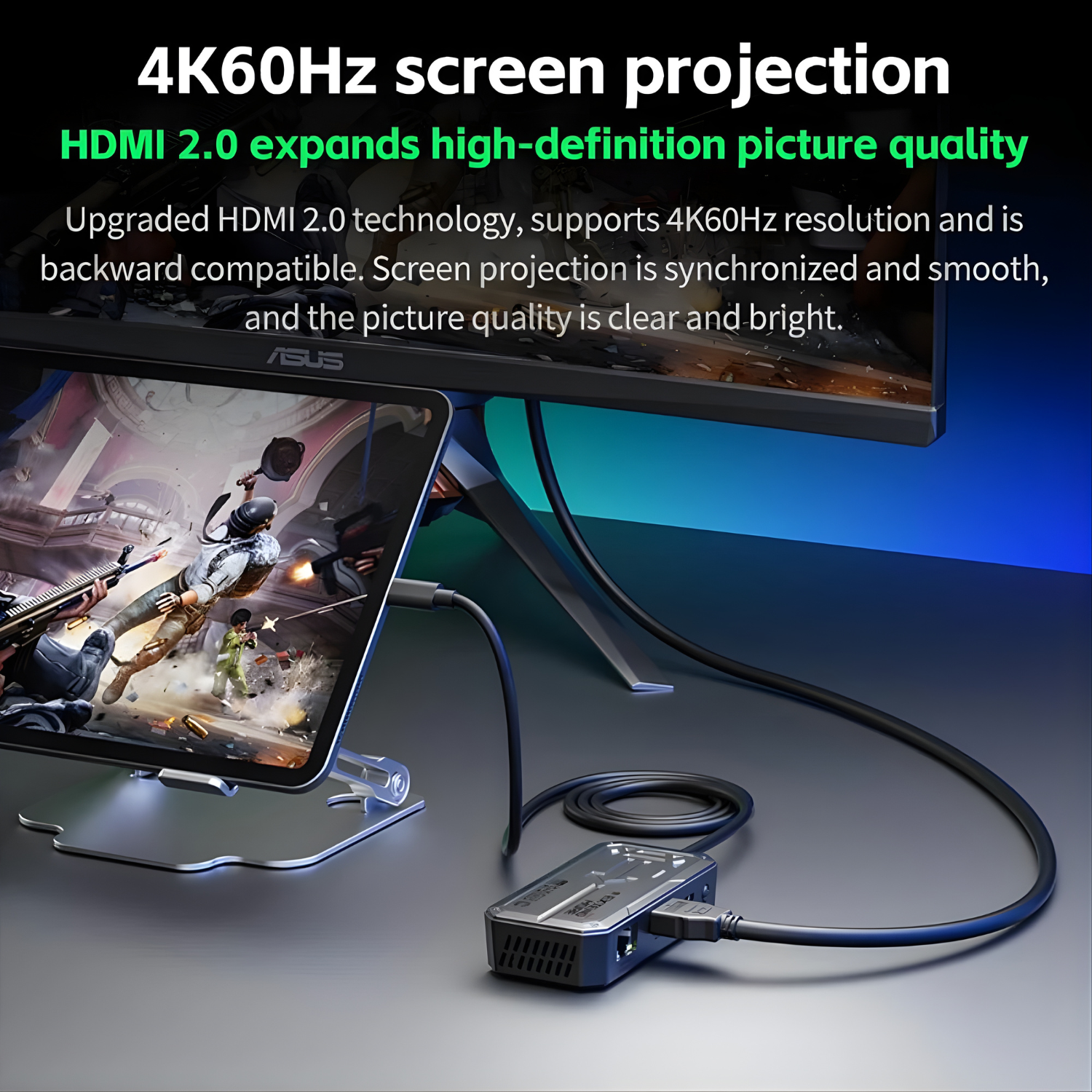 وصلة الألعاب والبث الشاملة Type-C مع HDMI + LAN + تبريد احترافي PLEXTONE GS1 PRO 6in1 |