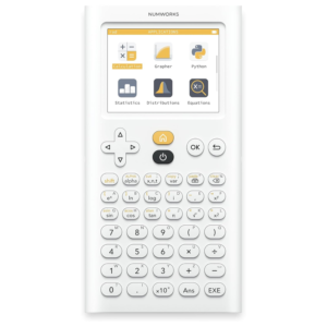 آلة حاسبة بيانية NumWorks بشاشة 2.8 بوصة – شحن USB Type-C – بايثون – موديل N0120 (لون أبيض)