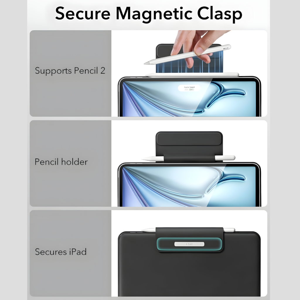 ماجيك كيبورد ESR للآيباد Air 13 / Pro 12.9 – ستاند مغناطيسي وTrackpad