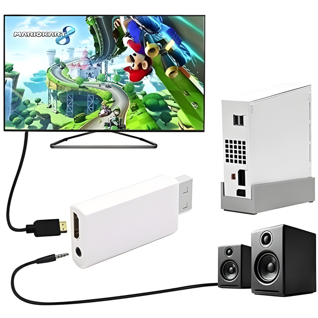 محوّل Wii إلى HDMI – إخراج 1080P مع مخرج صوت 3.5mm