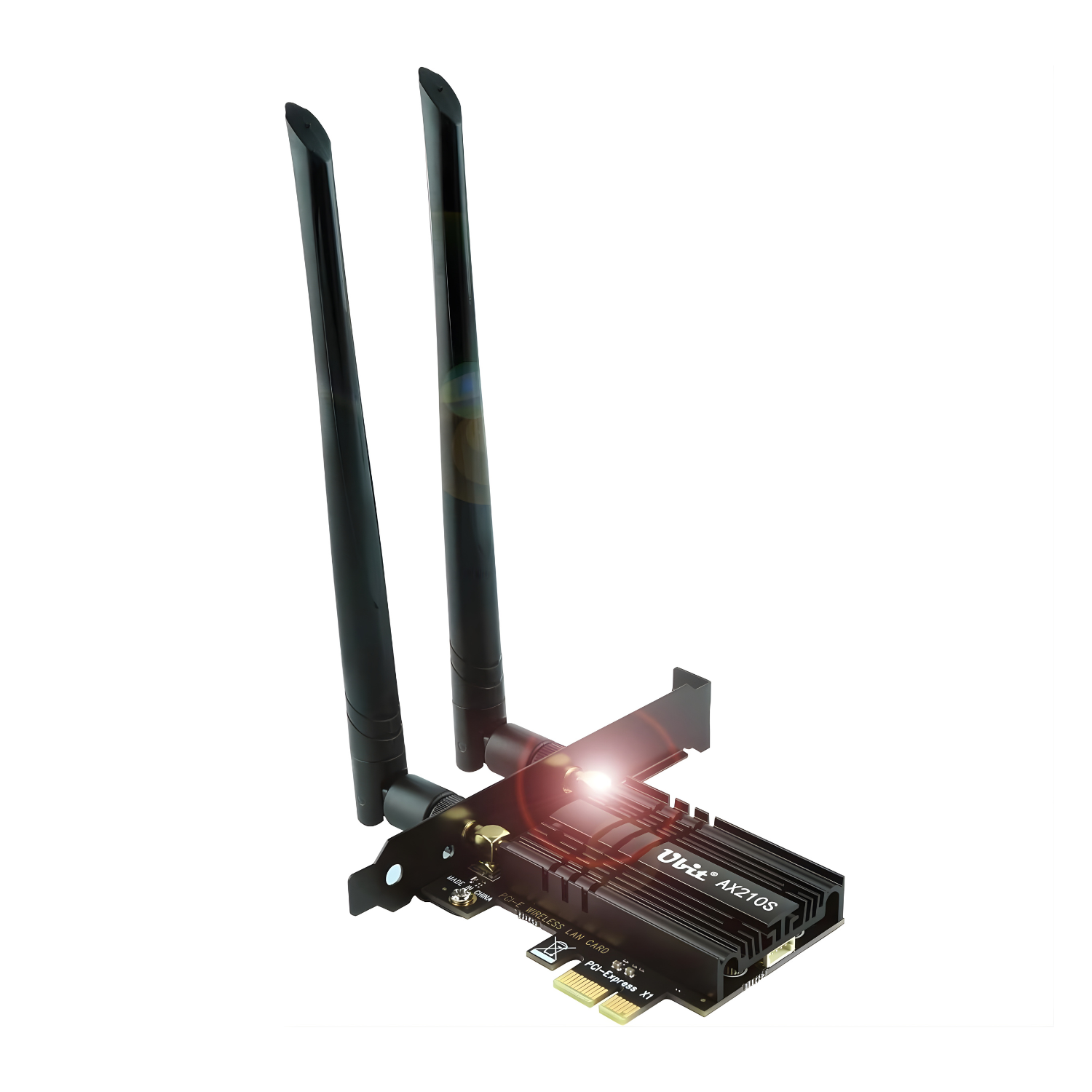 كرت شبكة Ubit AX210 WiFi 6E PCIe – ثلاثي النطاق حتى 5400Mbps مع Bluetooth 5.3