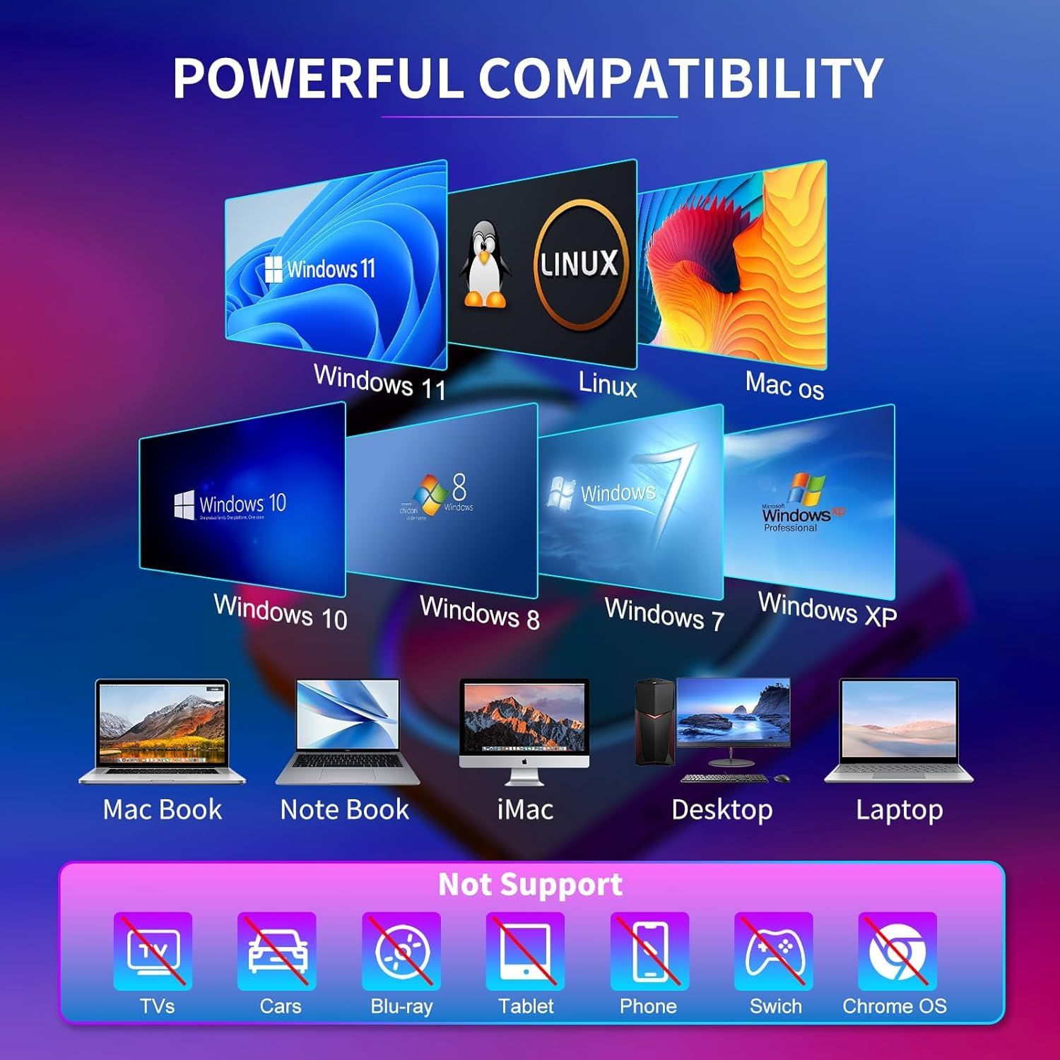 مشغل أقراص CD/DVD خارجي USB 3.0